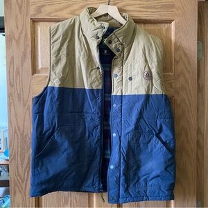 Men's Two-Tone Blue and Tan Vest